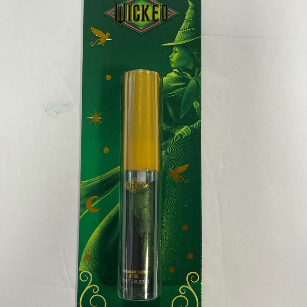 Wicked Elphaba Watermelon Scented Lip Oil 0.07floz /2.2ml Green Gold Glimmer NIP